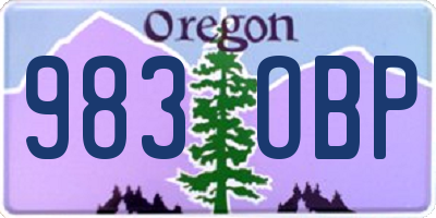 OR license plate 983OBP