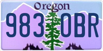 OR license plate 983OBR