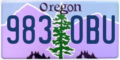 OR license plate 983OBU