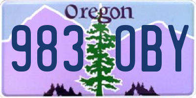 OR license plate 983OBY