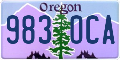 OR license plate 983OCA