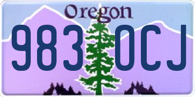 OR license plate 983OCJ