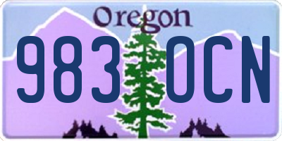 OR license plate 983OCN