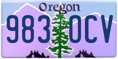 OR license plate 983OCV