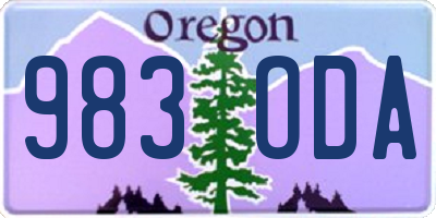 OR license plate 983ODA