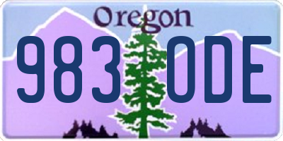 OR license plate 983ODE
