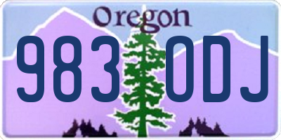 OR license plate 983ODJ
