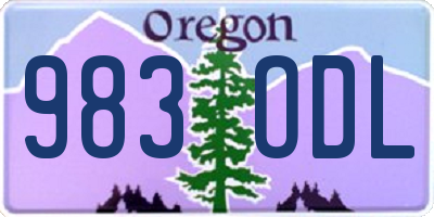 OR license plate 983ODL