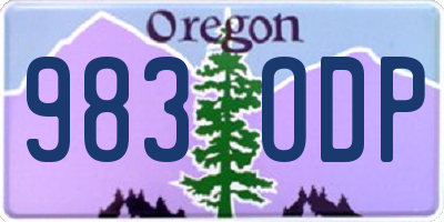 OR license plate 983ODP