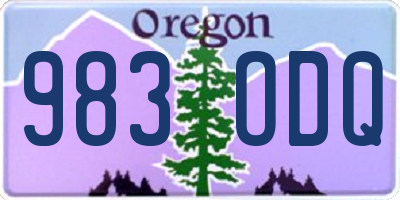 OR license plate 983ODQ