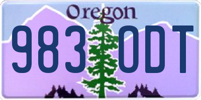 OR license plate 983ODT