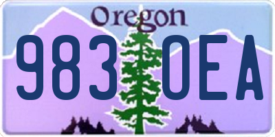OR license plate 983OEA