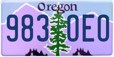 OR license plate 983OEO