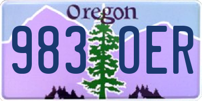 OR license plate 983OER