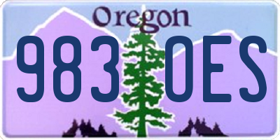 OR license plate 983OES