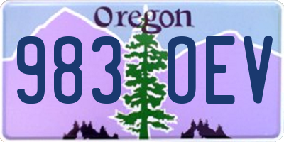 OR license plate 983OEV