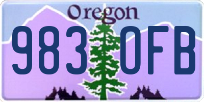 OR license plate 983OFB
