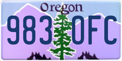 OR license plate 983OFC