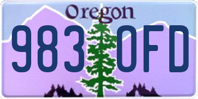 OR license plate 983OFD