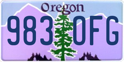 OR license plate 983OFG
