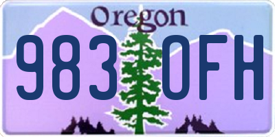 OR license plate 983OFH
