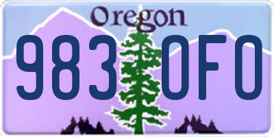 OR license plate 983OFO