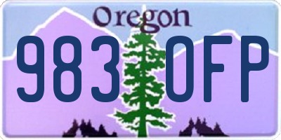 OR license plate 983OFP