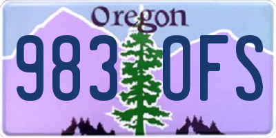 OR license plate 983OFS