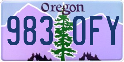 OR license plate 983OFY