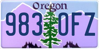 OR license plate 983OFZ