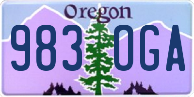 OR license plate 983OGA