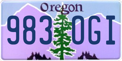 OR license plate 983OGI