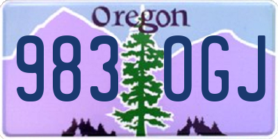OR license plate 983OGJ