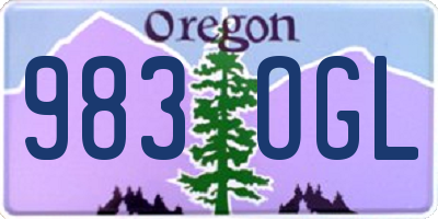 OR license plate 983OGL
