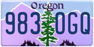 OR license plate 983OGQ