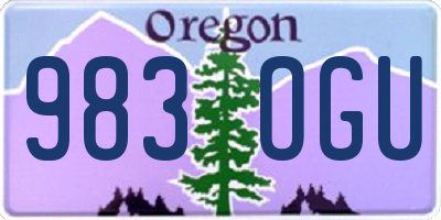 OR license plate 983OGU