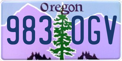 OR license plate 983OGV