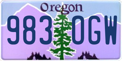 OR license plate 983OGW