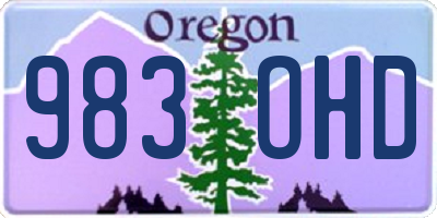 OR license plate 983OHD