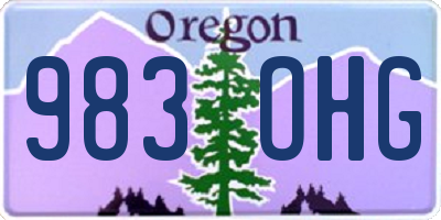 OR license plate 983OHG