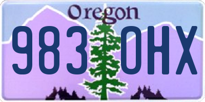 OR license plate 983OHX