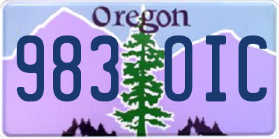 OR license plate 983OIC