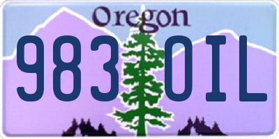 OR license plate 983OIL