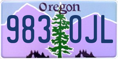 OR license plate 983OJL