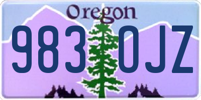 OR license plate 983OJZ