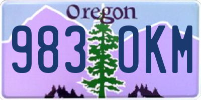 OR license plate 983OKM