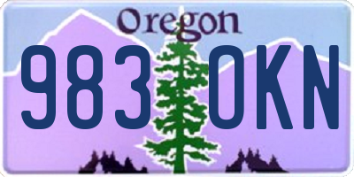 OR license plate 983OKN