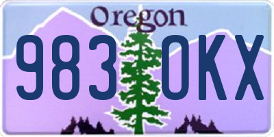 OR license plate 983OKX