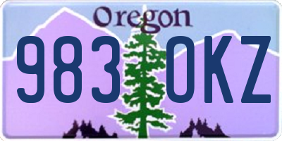 OR license plate 983OKZ