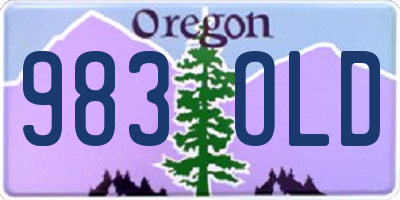 OR license plate 983OLD